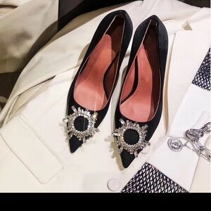 - High Heels Women's Crystal Diamond Buckle  Shoes Stiletto (Amina Muaddireplica